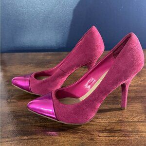 Candies Caalyssa Pink  High Heels Womens 6 Faux Suede fuchsia Shoes Barbie 90’s